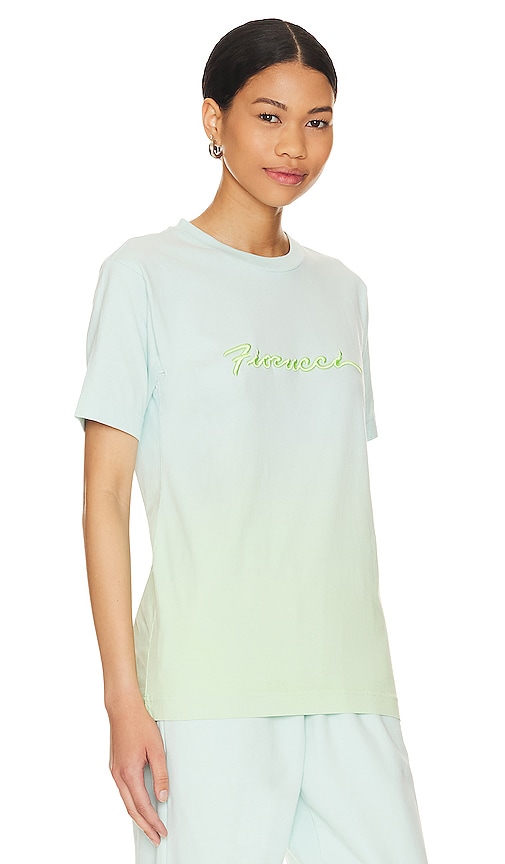 Shop Fiorucci Gradient Squiggle Logo T-shirt In Mint