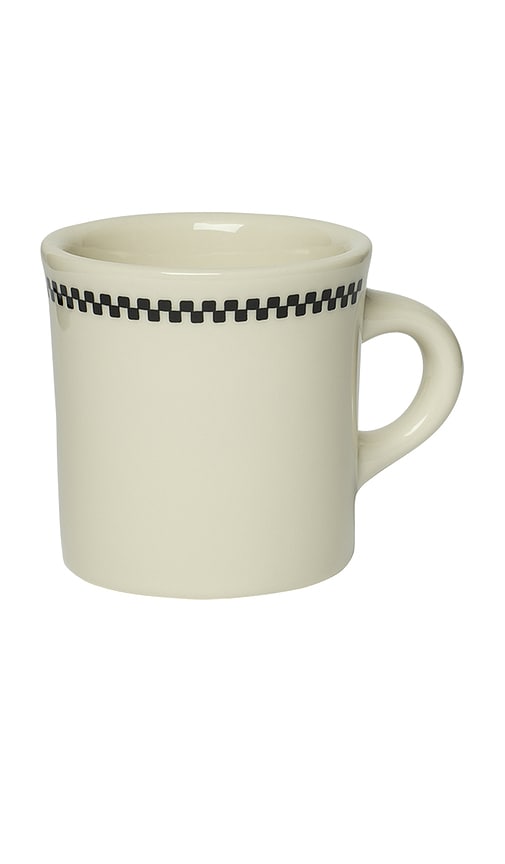 Fishs Eddy Checkerboard Diner Mug In White