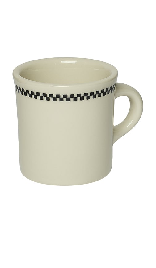  Fish's Eddy Checkerboard Diner Mug In Cream. 