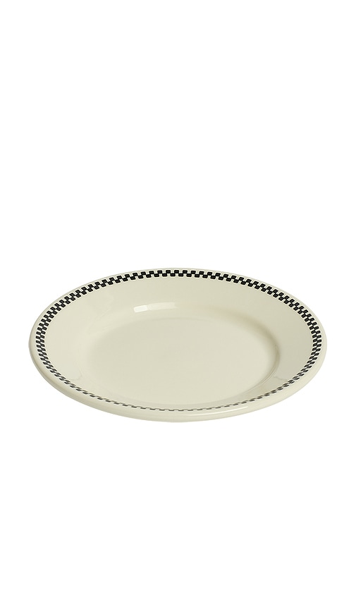 Fishs Eddy Checkerboard Small Plate In White