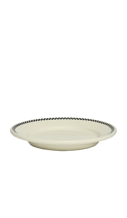  Fish's Eddy Checkerboard Small Plate In Cream. 
