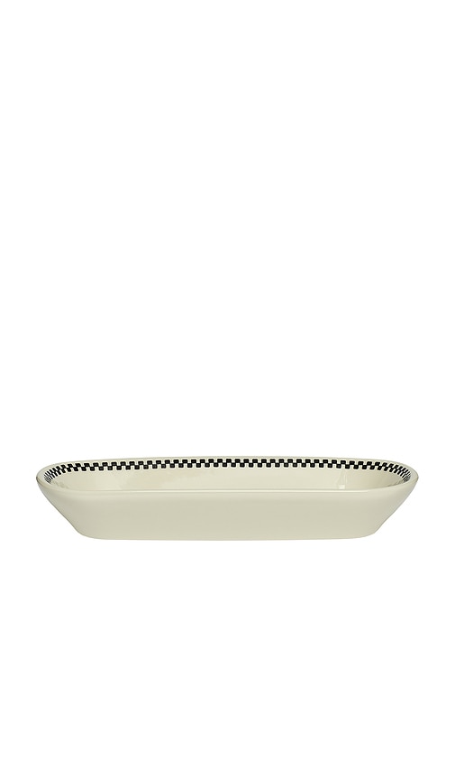 Fishs Eddy Checkerboard Celery Tray In White