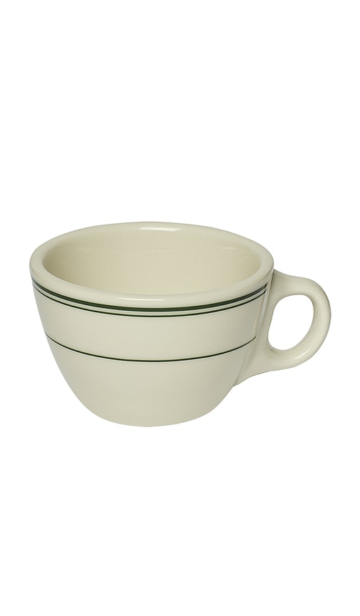  Fish's Eddy Greenband Tea Cup In Cream. 
