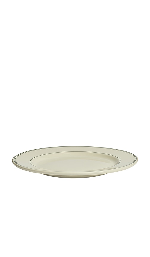  Fish's Eddy Greenband Main Plate In Cream. 