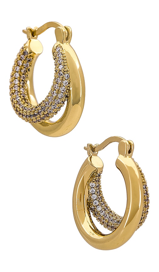 Five And Two Miles Hoops In Metallic Gold
