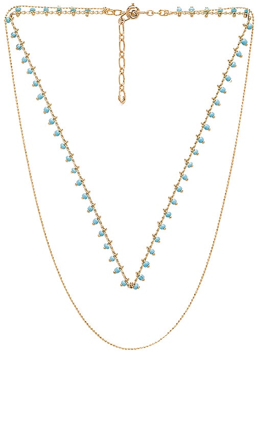 Five and Two Clementine Necklace in Gold & Blue REVOLVE
