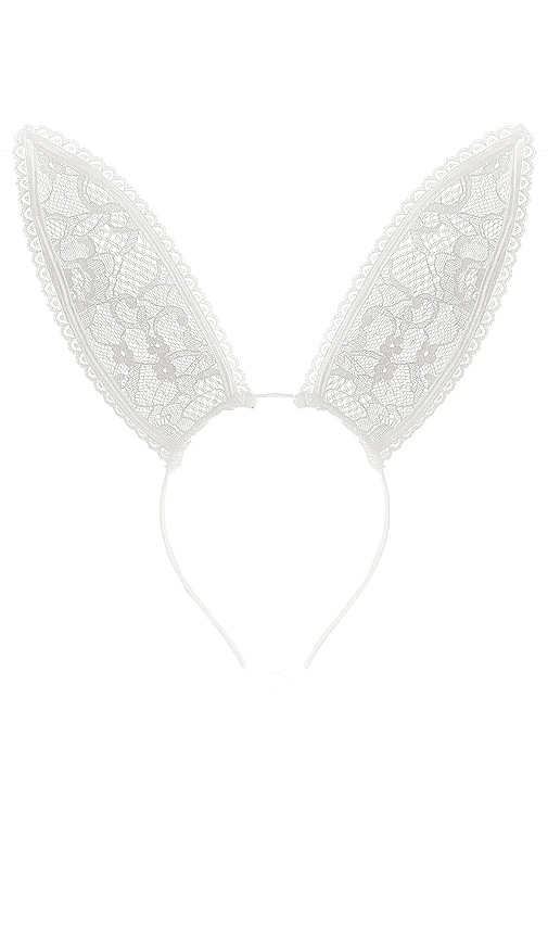 fleur du mal Lace Bunny Ears in Ivory