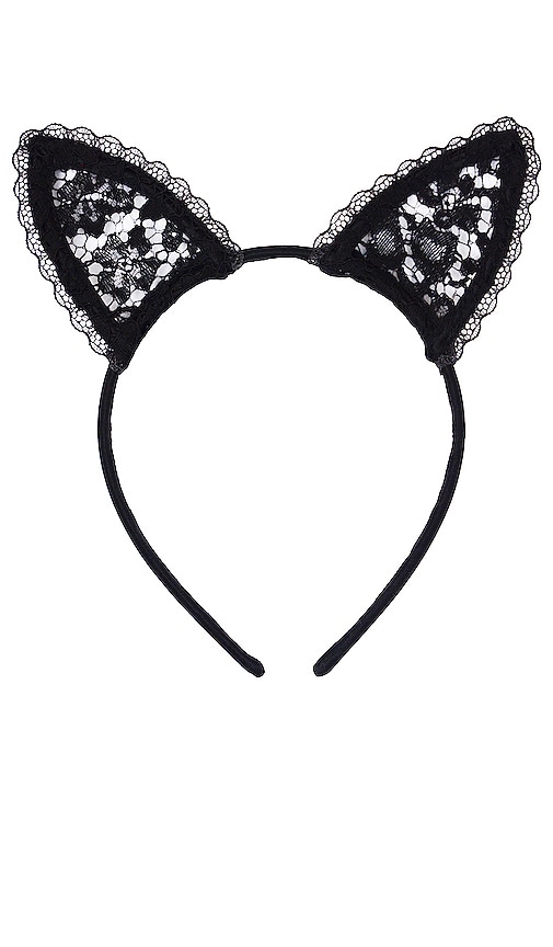 Fleur Du Mal Lace Cat Ears In Black