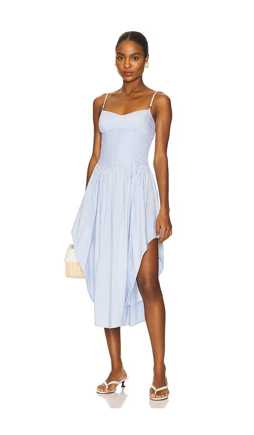 Poplin Cupped Midi Dress in . Size 8 - fleur du mal - Modalova
