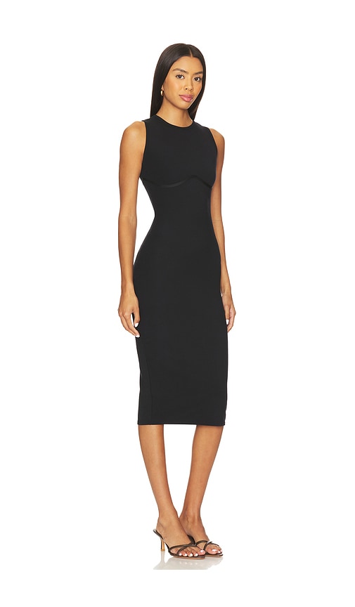 Fleur Du Mal Hourglass Rib Dress In Black