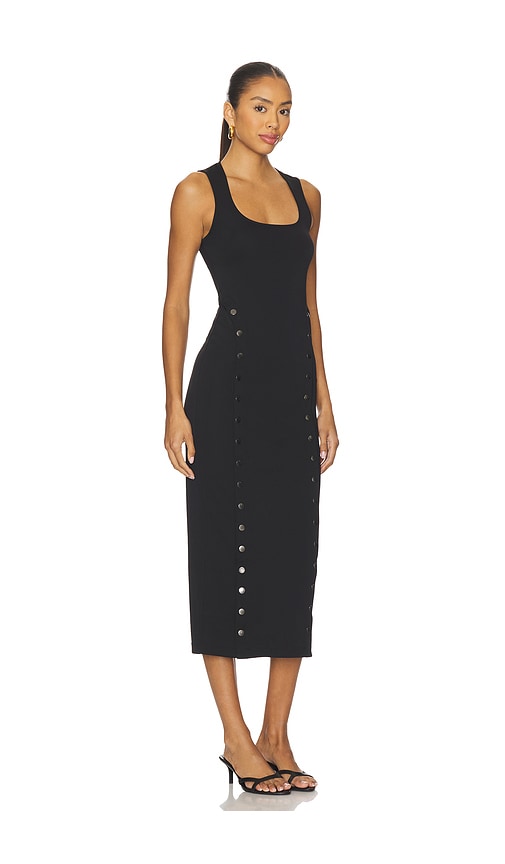 Fleur Du Mal Scooped Neck Undo Me Dress Black In Black