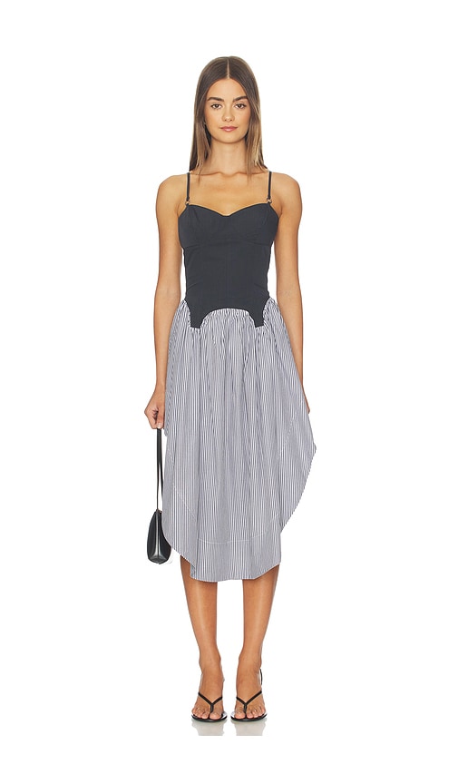 fleur du mal Colorblock Cupped Midi Dress | Thumbnail 3