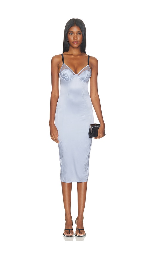fleur du mal ROBE CARACO MIDI BEBE en Baby Blue Taille 8 Also en 0 2 4 6 10 548 €