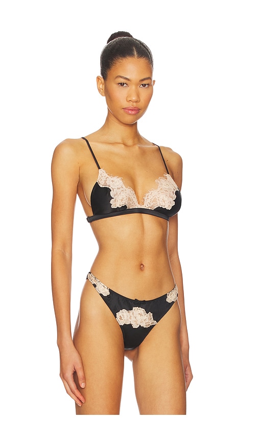 Fleur Du Mal Juliet Lace Triangle Bra In Black