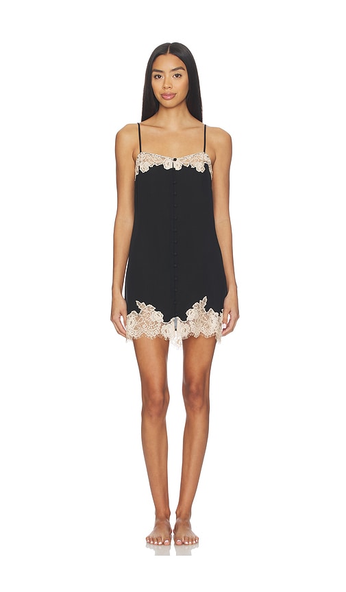 Fleur Du Mal Juliet Lace Button Slip In Black