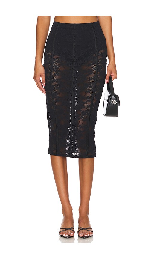 House Of Leather Women's Real Sheep Aniline Leather Pencil Skirt – 22" Knee Length, Black
