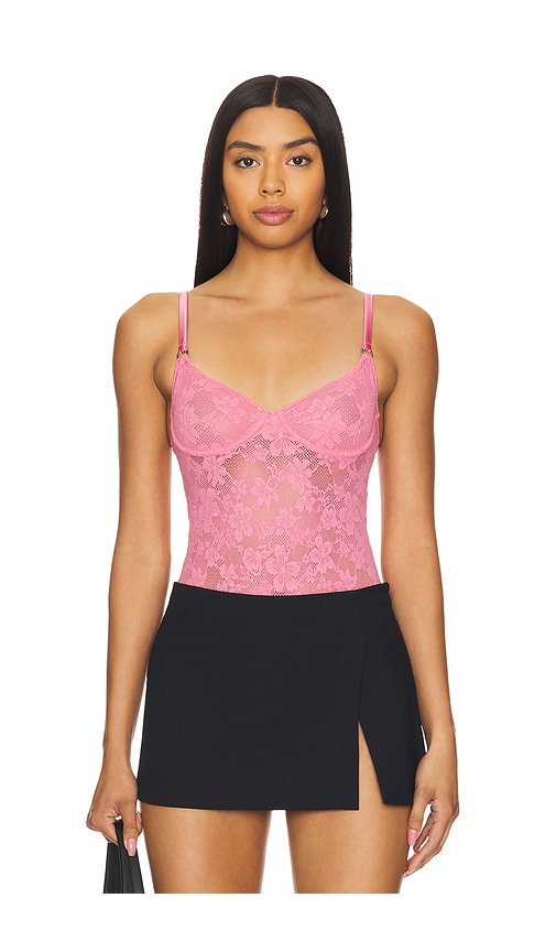 Shop Fleur Du Mal Le Stretch Multifit Bodysuit In Pink Cadillac