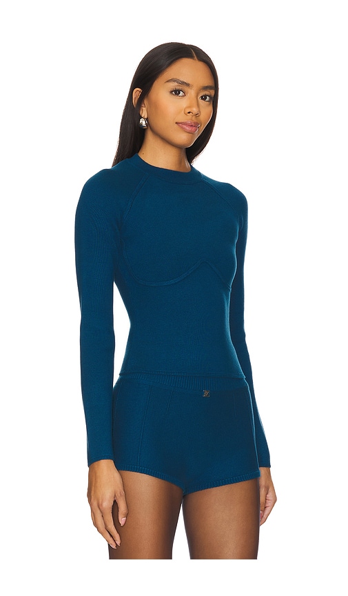 FLEUR DU MAL KNIT UNDERBUST LONG SLEEVE TOP 