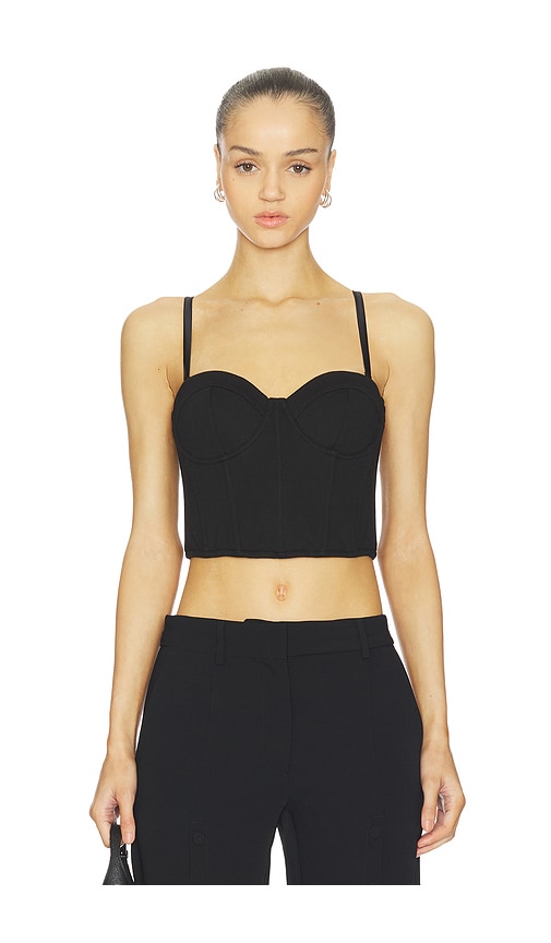Fleur Du Mal Terry Cropped Hamptons Top In Black