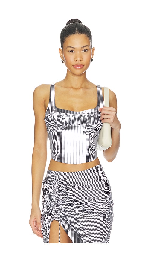 fleur du mal Poplin Bustier Top