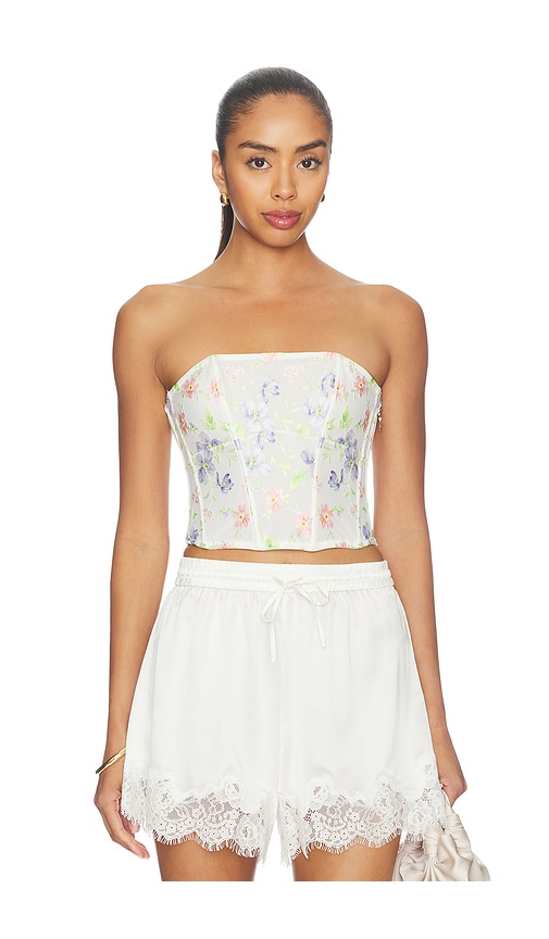 fleur du mal Elar Emrboidery Corset Top en Ivory Taille S Also en XS M L 310 €