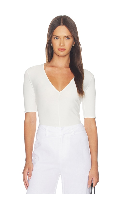 fleur du mal BODY ORGANIC COTTON DEEP PLUNGE en Ivory Taille XL Also en XS S M L 109 €