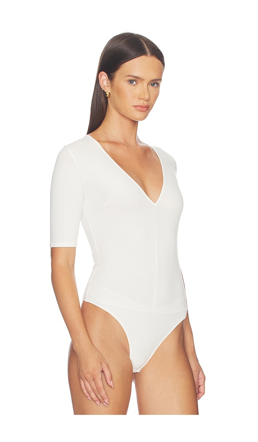 fleur du mal Organic Cotton Deep Plunge Bodysuit | Thumbnail 3
