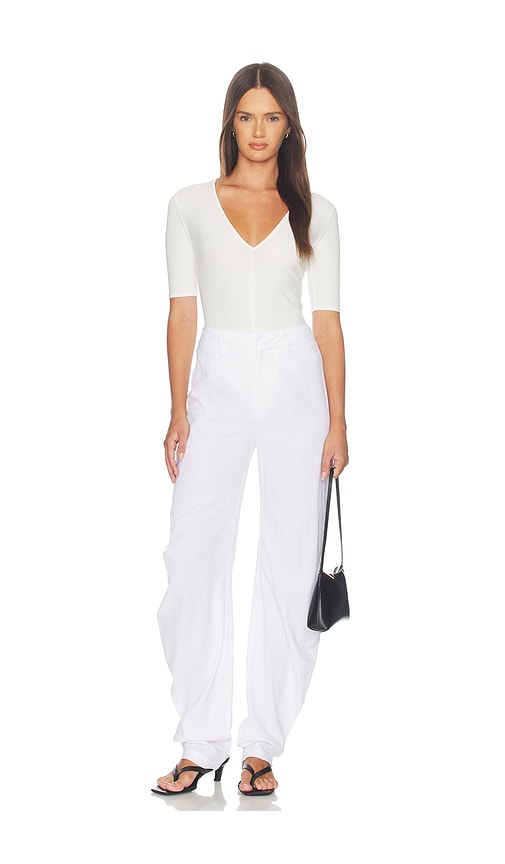fleur du mal Organic Cotton Deep Plunge Bodysuit | Thumbnail 5