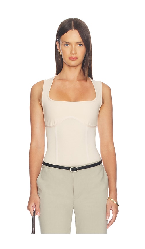 fleur du mal BODY ORGANIC COTTON SCOOP NECK en Cream Taille S Also en XS M L XL 109 €