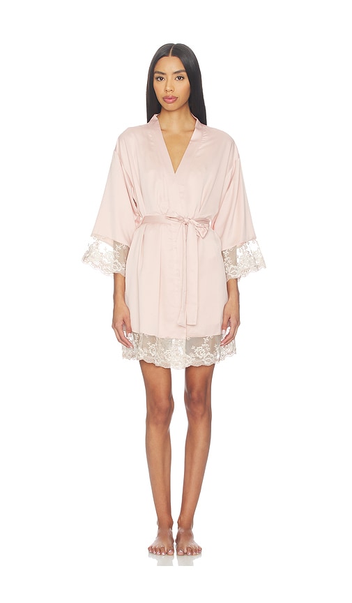 Flora Nikrooz Rosa Kimono Wrap With Embroidery