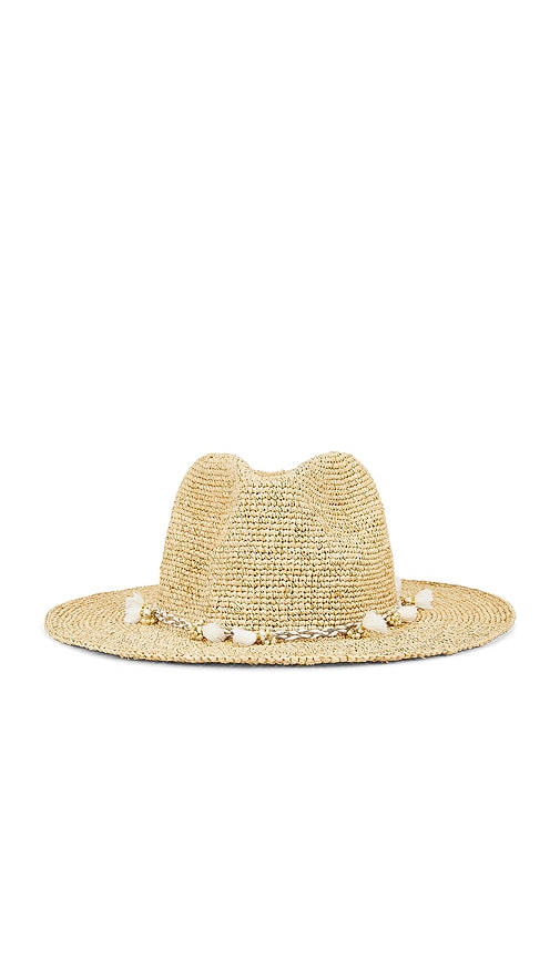 florabella Taylor Hand Crochet Raffia Sunhat Metallic Cord And Tassel | Thumbnail 2