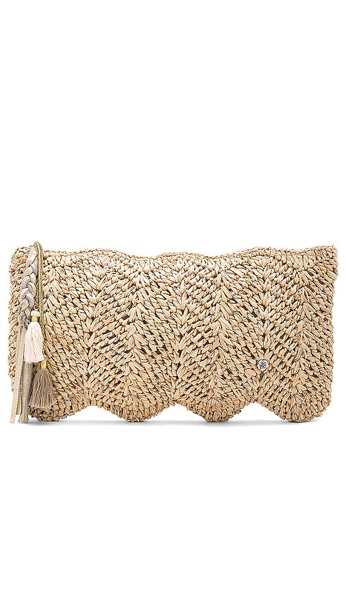 florabella Avon Clutch in Almond Silver