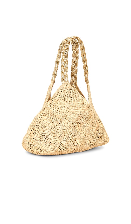 florabella Foggia Crochet Raffia And Leather Tote Bag | Thumbnail 3 florabella Foggia Crochet Raffia And Leather Tote Bag | Thumbnail 3