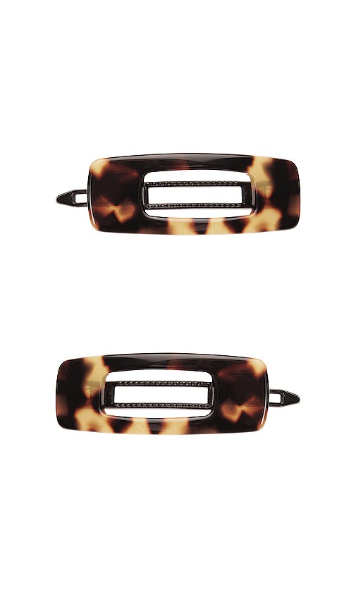 Mini Cutout Rectangle Tige Boule Barrette