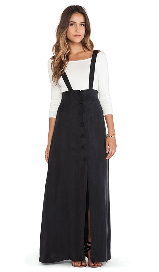 maxi skirt with suspenders