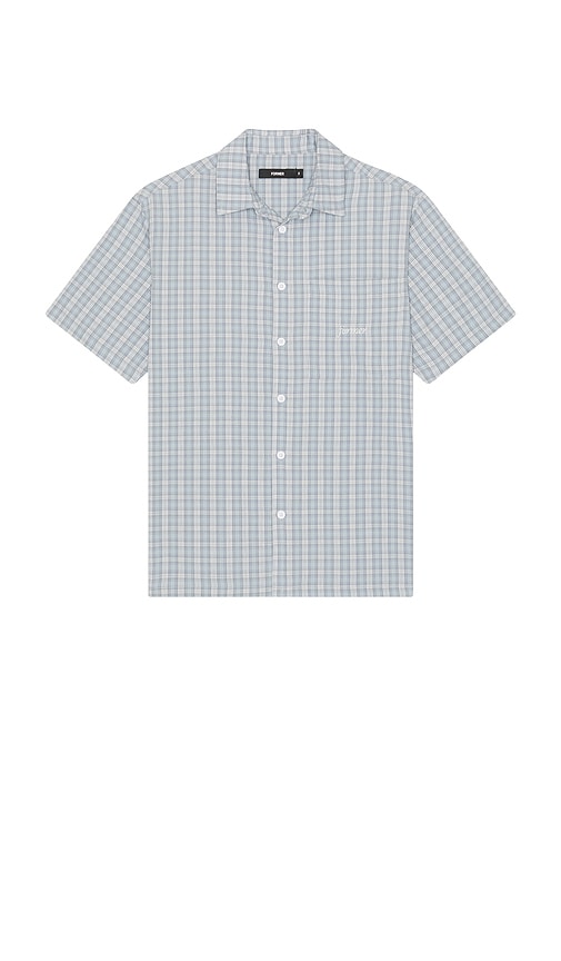 Manners Check Short Sleeve Shirt in Blue. - size XL/1X (also in L, M, S)