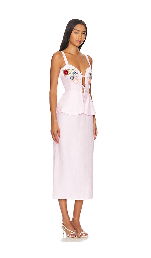 Shop Fanm Mon Mireille Dress In Light Pink