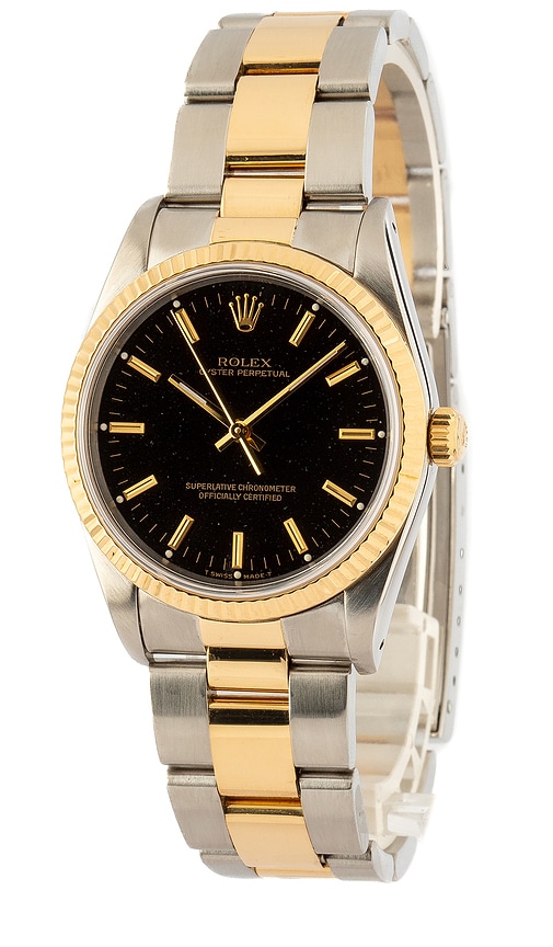 FWRD Renew x Bob's Watches Rolex Oyster Perpetual 14233 in Stainless Steel, 18K Yellow Gold, & Champagne