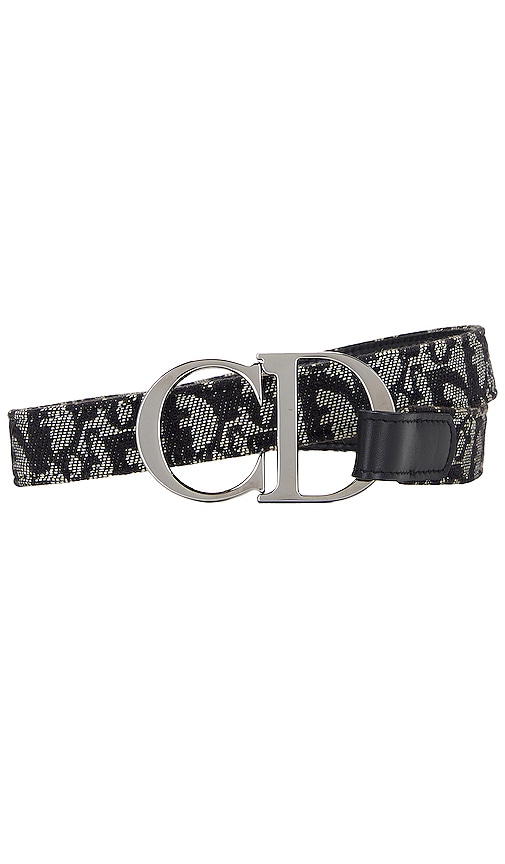 FWRD Renew Dior Velcro CD Trotter Belt in Grey REVOLVE