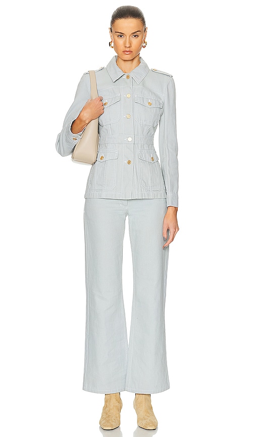 FWRD Renew Celine Jacket & Wide Leg Set in Light Grey