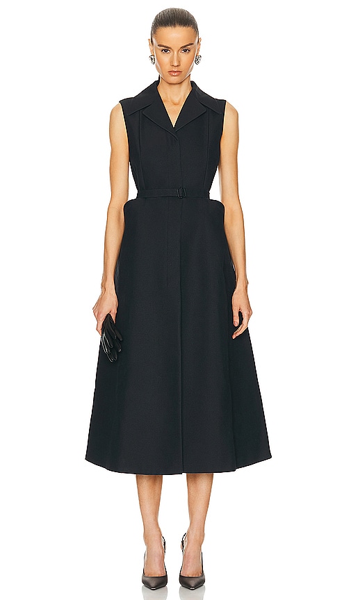 dior long black dress Christian Dior Silk Midi Dress in Black UFO No More