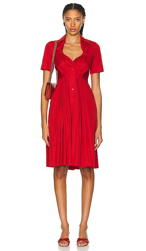 Fwrd Renew Gucci Midi Dress In Red