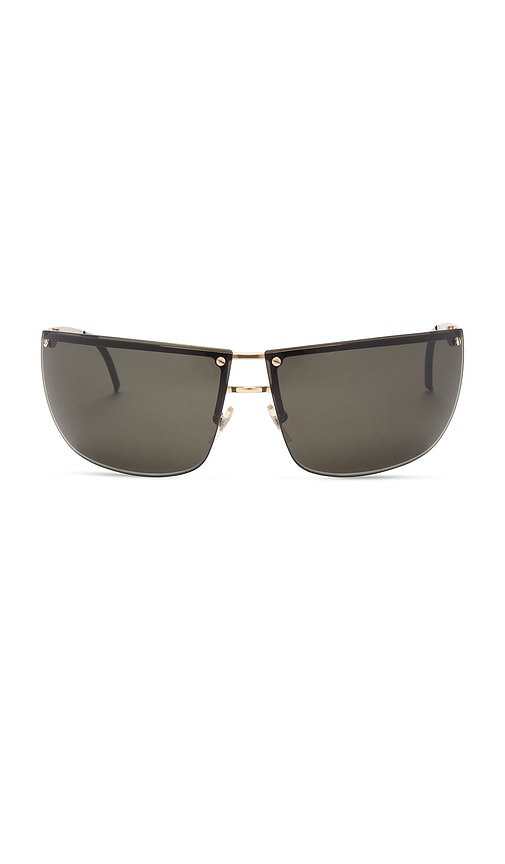 FWRD Renew Gucci Tinted Shield Sunglasses in Black