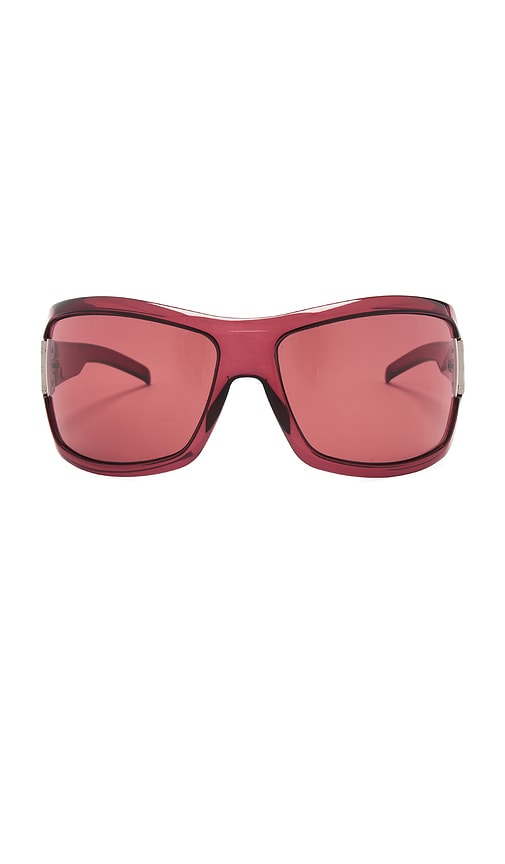 FWRD Renew Gucci Tinted Shield Sunglasses in Red