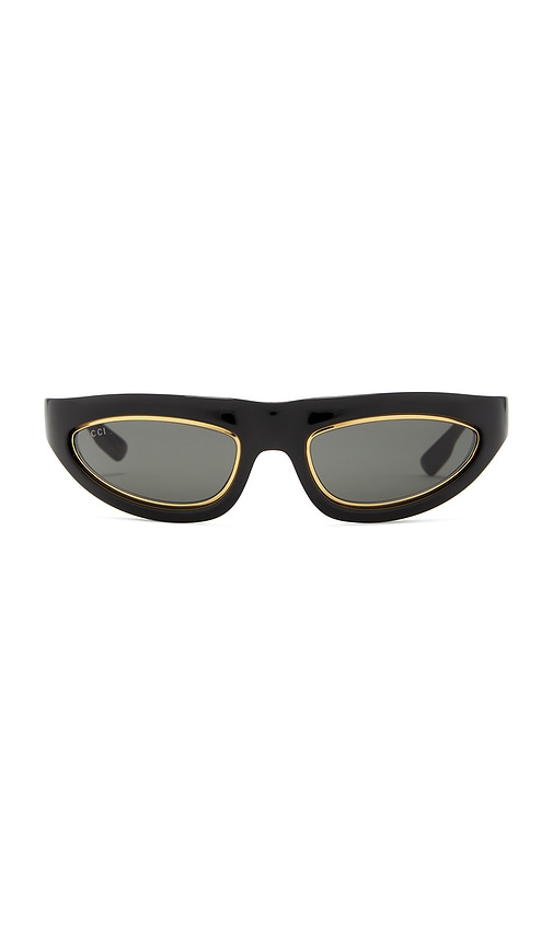 FWRD Renew Gucci Tinted Cat Eye Sunglasses in Black