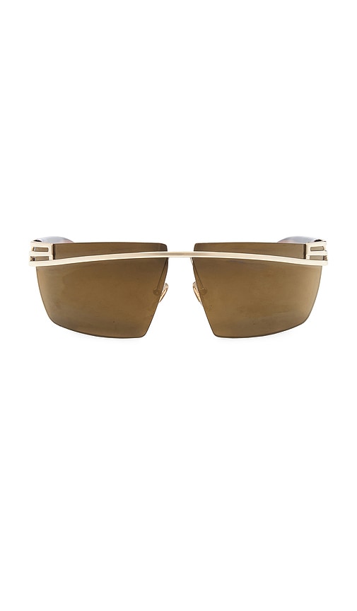 FWRD Renew Versace Tinted Square Sunglasses in Brown