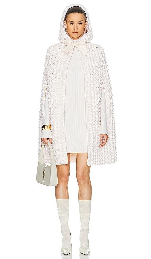 FWRD Renew Saint Laurent Cape Poncho in Ivory