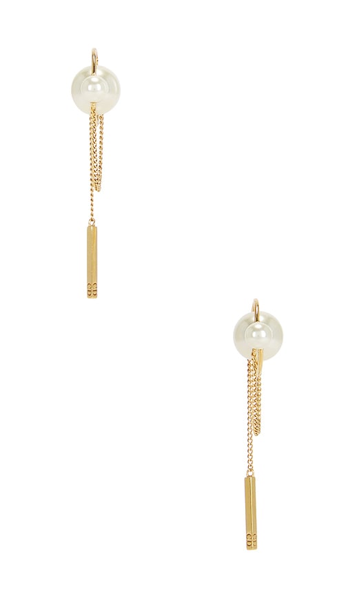FWRD Renew Dior Tribales Imitation Pearl Earrings in Gold