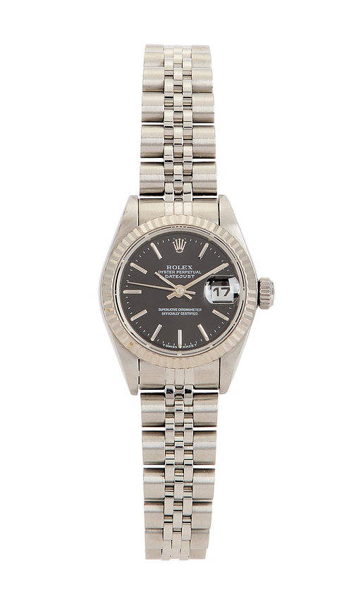 FWRD Renew Rolex T-number Datejust 69174 Watch in Silver