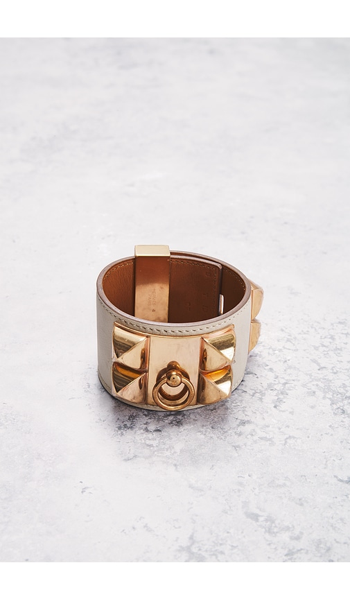 Fwrd Renew Hermes Collier De Chien Bracelet In Ivory